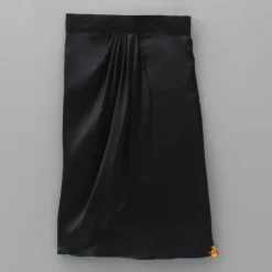Fashion Black Crop Top With Sequined Scalloped Cape And Dhoti Style Skirt Ethnic Wear | Dhotis & Patialas