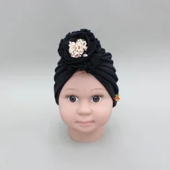 Hot Black Decorative Flower Embellished Head Band Hair Accessories | Head Bands