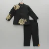 Sale Black Embroidered Applique Work Sherwani And Pant BOY Indian Ethnic Wear | Sherwani Sets