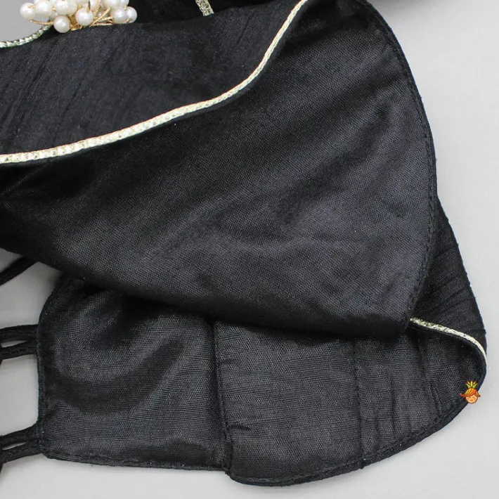 Sale Black Embroidered Top And Lehenga With Dupatta Ethnic Wear | Lehengas & Ghagras