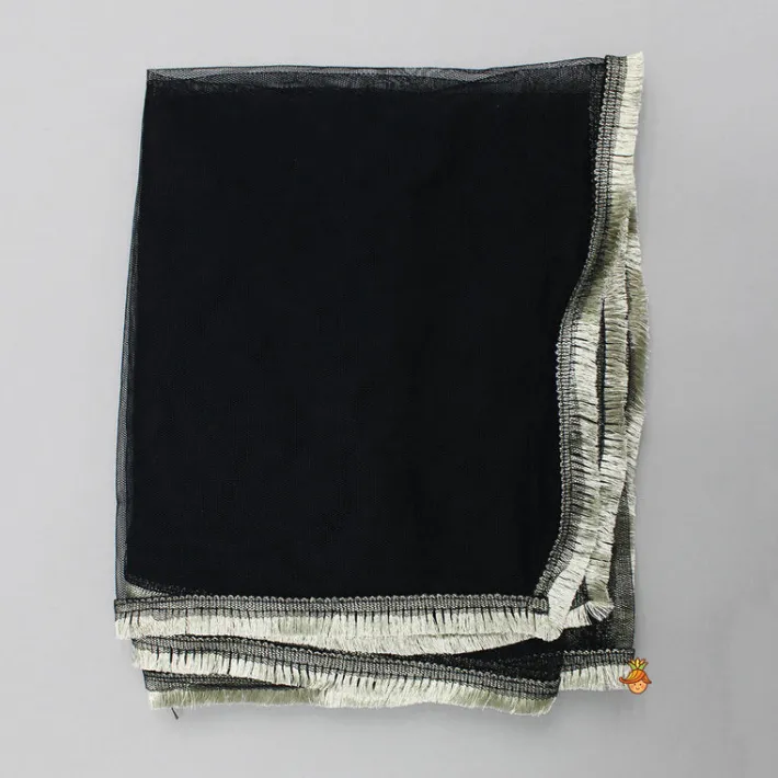Hot Black Embroidered Top And Lehenga With Dupatta Ethnic Wear | Lehengas & Ghagras
