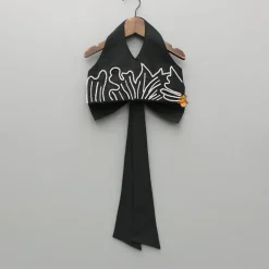 Sale Black Halter Neck Top With Back Bow Detail And Flared Palazzo Ethnic Wear | Palazzos & Shararas