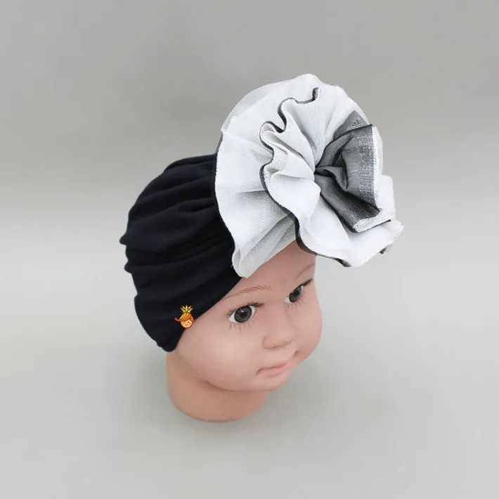 Outlet Black Head Band With Dual Tone Decorative Flower Hair Accessories | Head Bands