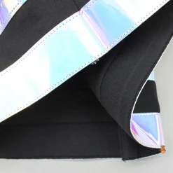 New Black Holographic Ruffle Dress With Bow Hair band Dresses & Sets | Dresses