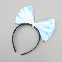 New Black Holographic Ruffle Dress With Bow Hair band Dresses & Sets | Dresses