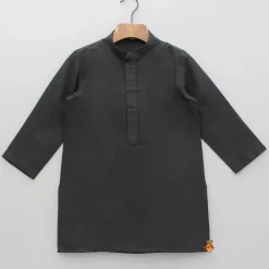 Hot Black Kurta And Printed Jacket With Pyjama BOY Indian Ethnic Wear | Ethnic Sets