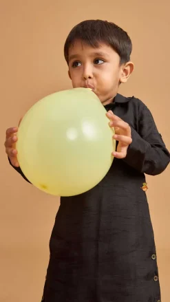 Clearance Black Kurta With Salwar BOY Indian Ethnic Wear | Ethnic Sets
