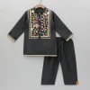 Fashion Black Multicolour Embroidered Kurta And Pyjama BOY Twinning Sets | Indian Ethnic Wear