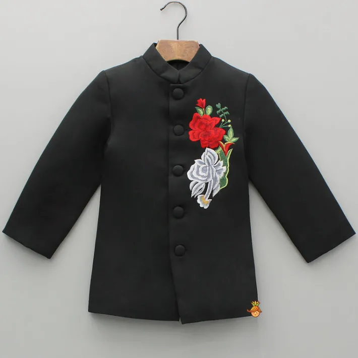 Fashion Black Sherwani With Embroidery And Pant BOY Indian Ethnic Wear | Sherwani Sets