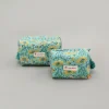 Online Blooming Flowers Block-Printed Pouch Bags - Set Of 2 Bags