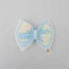Discount Blue And White Net Dual Bowie Hair Clip Hair Accessories | Hair Clips