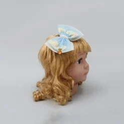 Discount Blue And White Net Dual Bowie Hair Clip Hair Accessories | Hair Clips