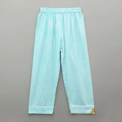 Hot Blue And White Striped Notch Collar Sleepwear BOY Sleep Wear | Sleepwear