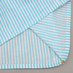 Hot Blue And White Striped Notch Collar Sleepwear BOY Sleep Wear | Sleepwear