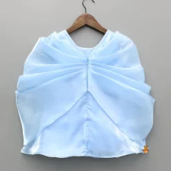 Fashion Blue Artificial Flowers Embellished Dress Dresses & Sets | Dresses