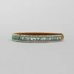 Fashion Blue Beads And Artificial Stones Embellished Hairband Hair Accessories | Hair Bands