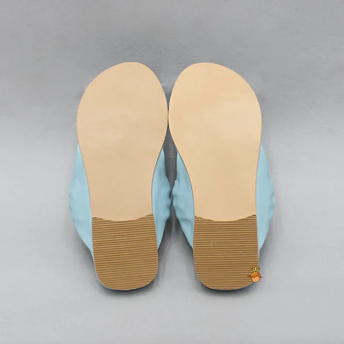 Online Blue Braided Kolhapuri Flats Shoes