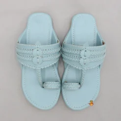 Online Blue Braided Kolhapuri Flats Shoes