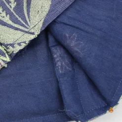 Fashion Blue Denim Embroidered Top And Stylish Skirt Dresses & Sets | Sets
