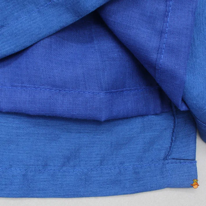 Online Blue Embroidered Jacket With Kurta And Pyjama BOY Twinning Sets | Indian Ethnic Wear