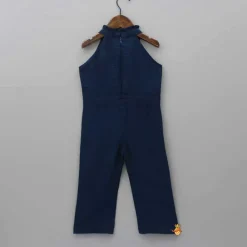 Hot Blue Embroidered Yoke Jumpsuit Dresses & Sets | Jumpsuits