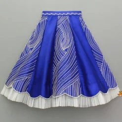 Sale Blue Embroidery And Cut Work Flowers Embellished Top And Lehenga Ethnic Wear | Lehengas & Ghagras