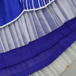 Sale Blue Embroidery And Cut Work Flowers Embellished Top And Lehenga Ethnic Wear | Lehengas & Ghagras