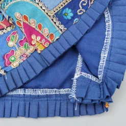 Online Blue Flared Kurti With Multicoloured Embroidered Jacket Ethnic Wear | Kurtis & Jumpsuits