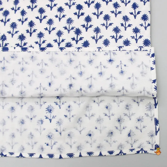 Best Blue Floral Printed Kurta And Pyjama BOY Indian Ethnic Wear | Ethnic Sets