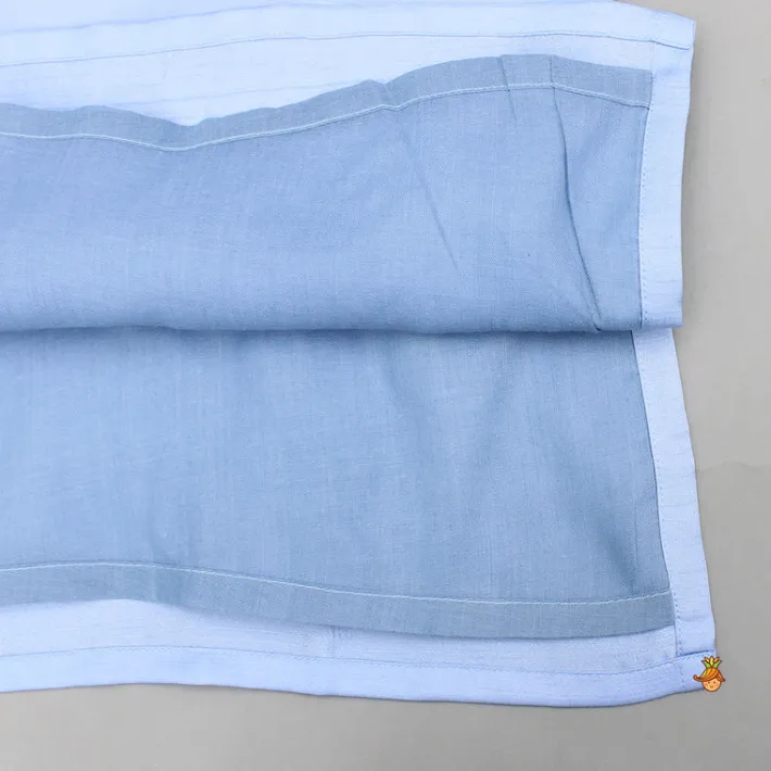 Online Blue Gota Embroidered Kurta And Pyjama BOY Indian Ethnic Wear | Ethnic Sets