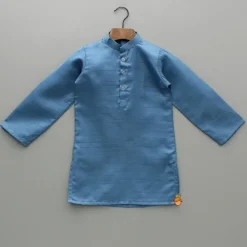 New Blue Kurta With Embroidered Jacket And Pyjama BOY Indian Ethnic Wear | Ethnic Sets