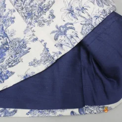 Clearance Blue Kurta With Printed Jacket And Pyjama BOY Indian Ethnic Wear | Ethnic Sets