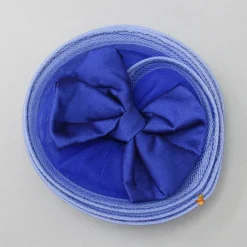 Clearance Blue Layered Dress And Detachable Bow With Matching Swirled Hair Clip Dresses & Sets | Dresses