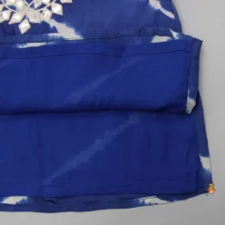 Sale Blue Lehariya Striped Kurta With White Pyjama BOY Indian Ethnic Wear | Ethnic Sets