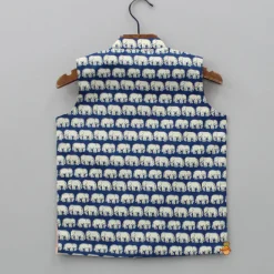 Hot Blue Printed Ethnic Jacket BOY Indian Ethnic Wear | Ethnic Jackets