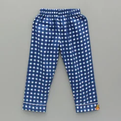 Clearance Blue Printed Notch Collar Sleepwear BOY Sleep Wear | Sleepwear