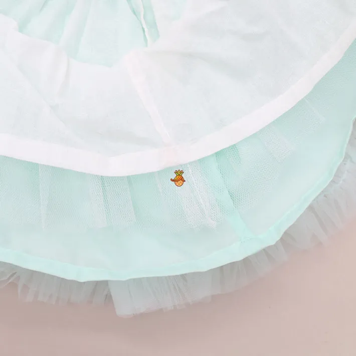 Fashion Blue Ruffle And Sequin Dress With Hair Clip Dresses & Sets | Dresses