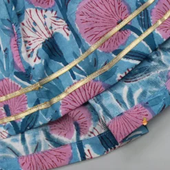 New Blue Strappy Kurti And Pleated Dhoti Style Pant Ethnic Wear | Dhotis & Patialas