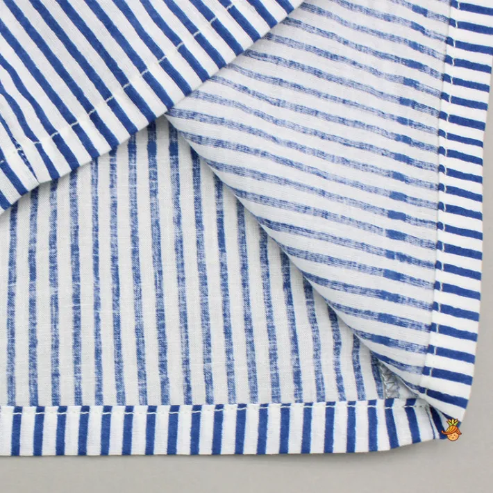 Fashion Blue Stripe Notch Collar Sleepwear BOY Sleep Wear | Sleepwear