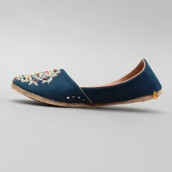 Fashion Blue Zardozi Embroidered Jutti BOY Shoes | Shoes