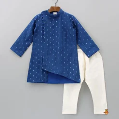 Hot Booti Embroidered Kurta With Off White Pyjama BOY Indian Ethnic Wear | Ethnic Sets