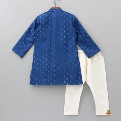 Hot Booti Embroidered Kurta With Off White Pyjama BOY Indian Ethnic Wear | Ethnic Sets