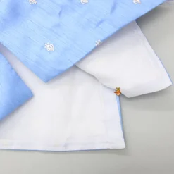 Outlet Booti Embroidered Lavender Blue Asymmetric Kurta And Dhoti BOY Indian Ethnic Wear | Ethnic Sets