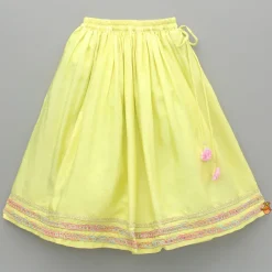 Outlet Brocade Embroidered Top With Lehenga And Dupatta Ethnic Wear | Lehengas & Ghagras