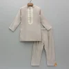 New Brown Sequin Lace Detailed Kurta With Pyjama BOY Indian Ethnic Wear | Ethnic Sets