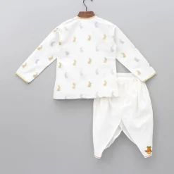 Sale Bunny Print Short Kurta And Dhoti BOY Indian Ethnic Wear | Ethnic Sets