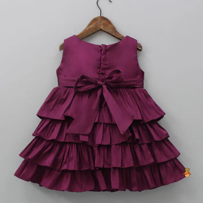 Outlet Burgandy Layered Dress Dresses & Sets | Dresses