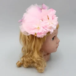 Fashion Butterfly And Floral Embellished Frilly Hair Clip Hair Accessories | Hair Clips