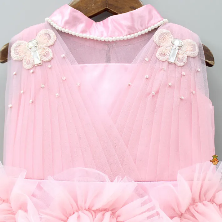 Clearance Butterfly Embellished Ruffle Gown Dresses & Sets | Gowns