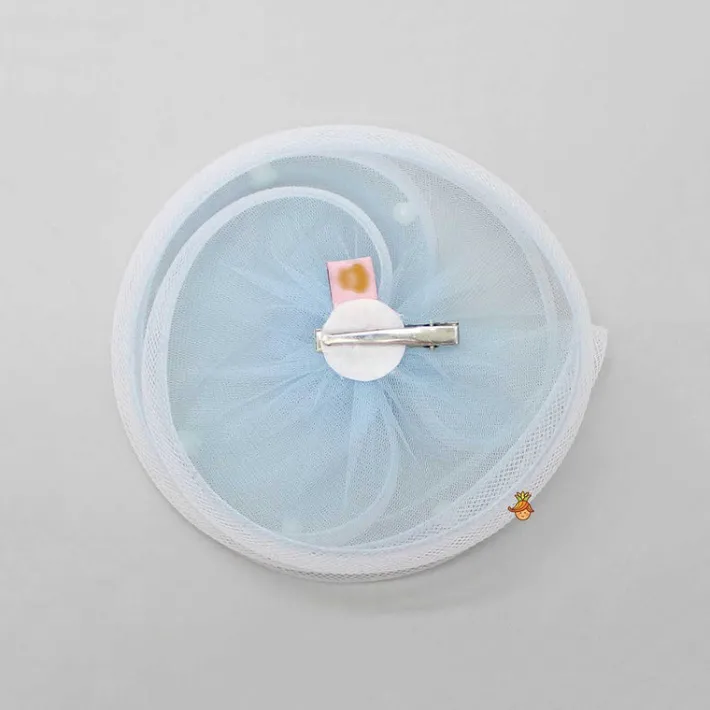 Outlet Butterfly Embellished Twisted Powder Blue Hair Clip Hair Accessories | Hair Clips